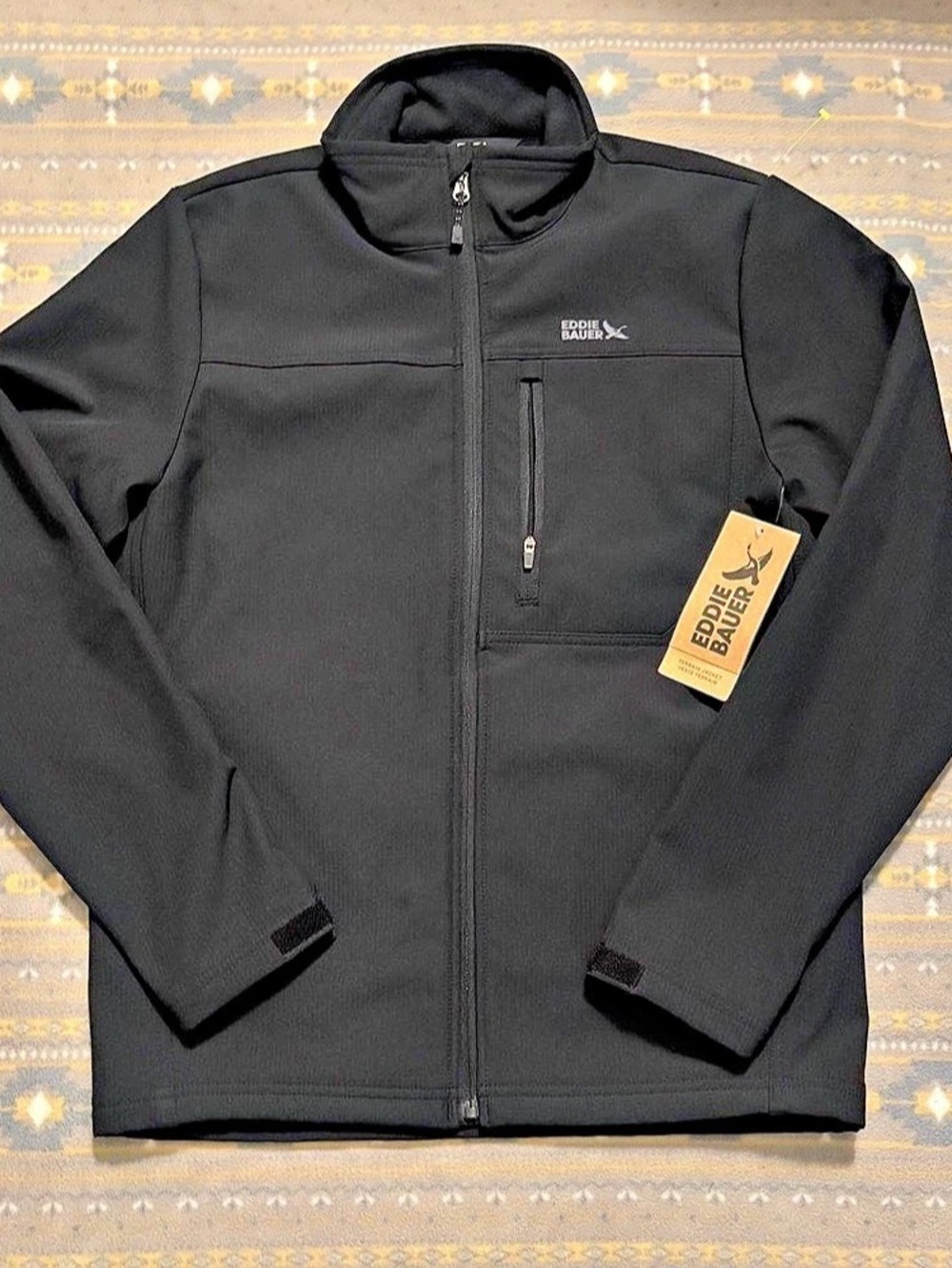 Eddie Bauer Jacket Soft Shell Black Lightweight